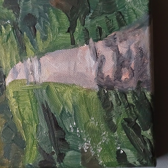 Mountain spring, Original Landscape Painting, 5x7 Mini Art - Picture 5 of 14